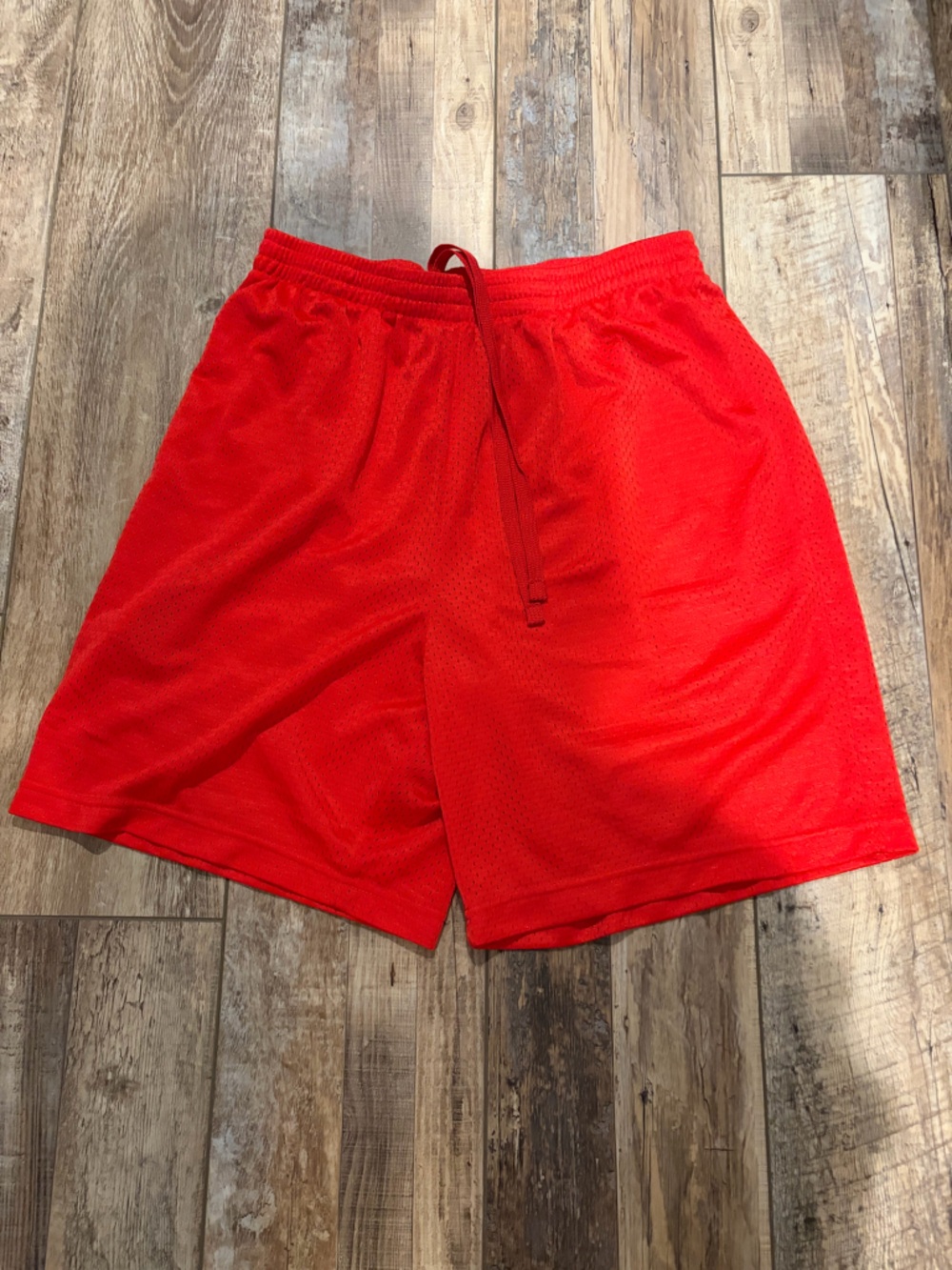 Men's Athletic Mesh Shorts - Red